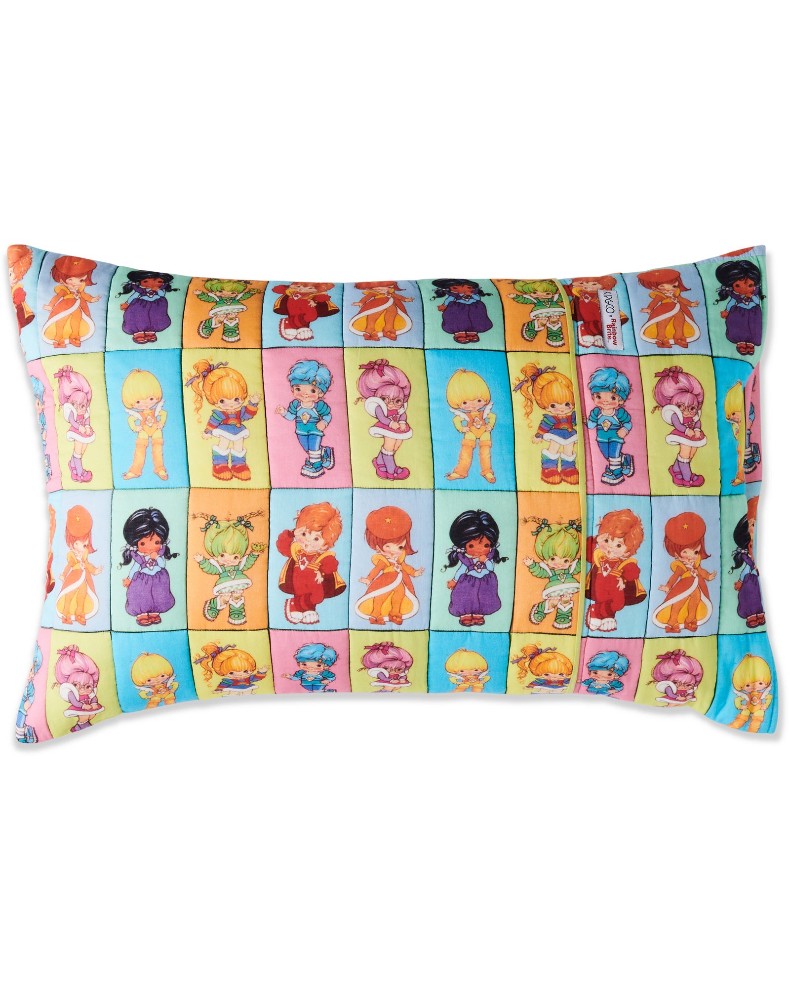 Kip Co x Rainbow Brite The Gang Organic Cotton Quilted Pillowcase