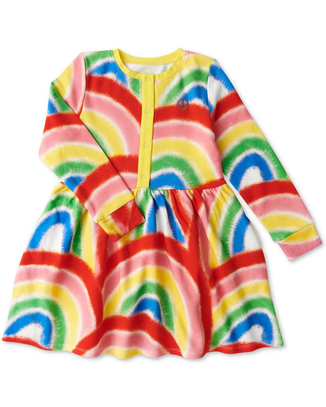 Rainbow Spray Organic Cotton Winter Dress