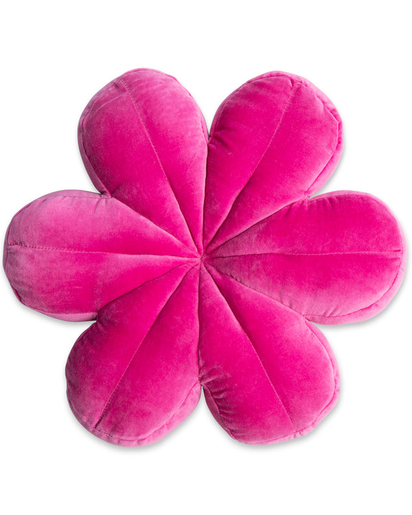 Raspberry Velvet Petal Cushion