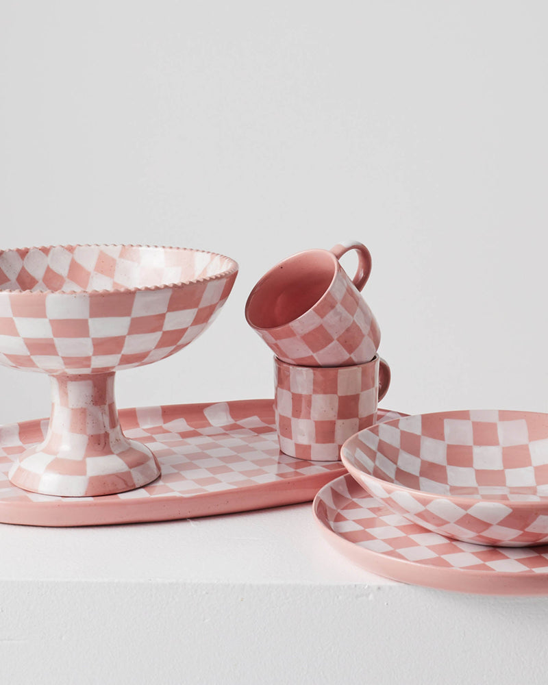 Checkered Mug 4P Set