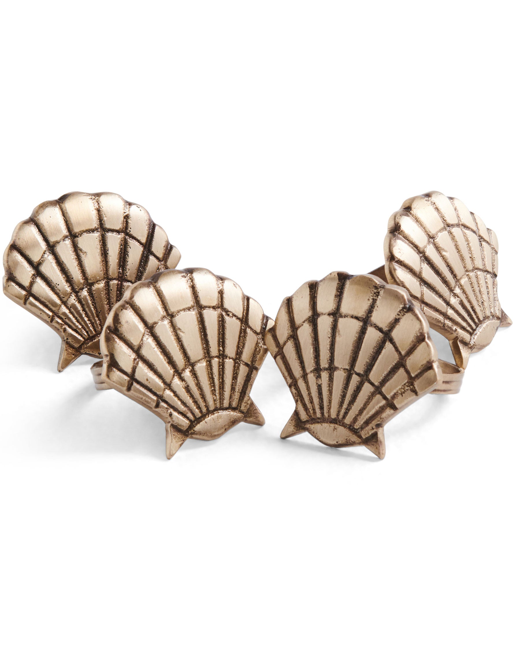 Shell Brass 4P Napkin Rings – Kip&Co