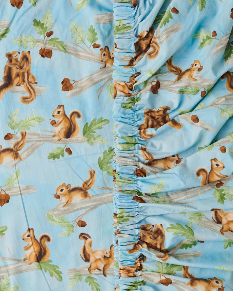 Squirrel Scurry Organic Cotton Baby Fitted Sheet