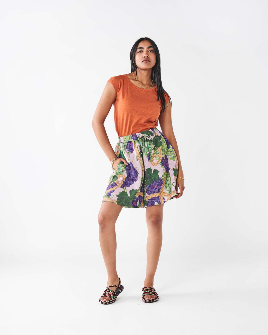 The Vine Linen Baggy Short