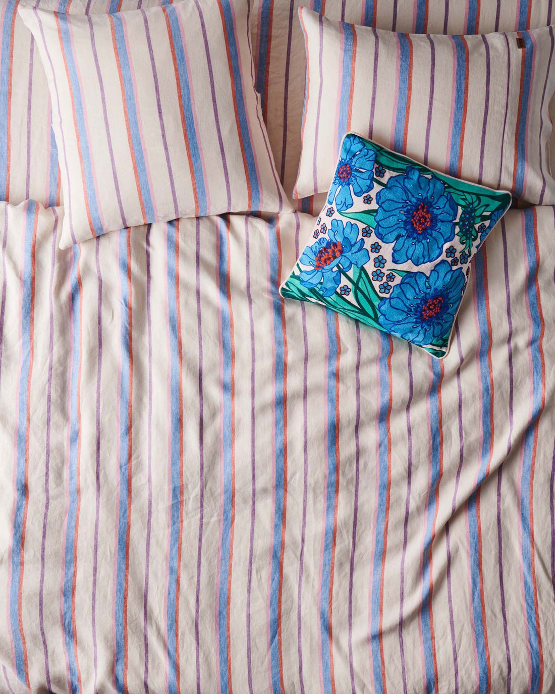 Maldives Stripe Linen European Pillowcases