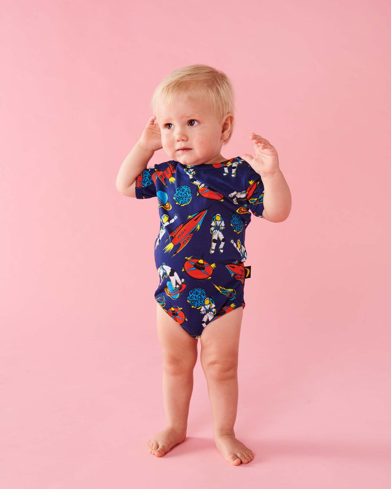 Outer Space Organic Short Sleeve Romper