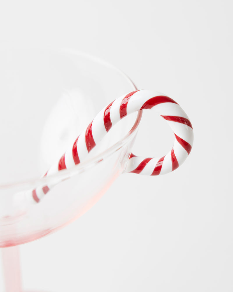 Candy Cane Coupe Glass 2P Set