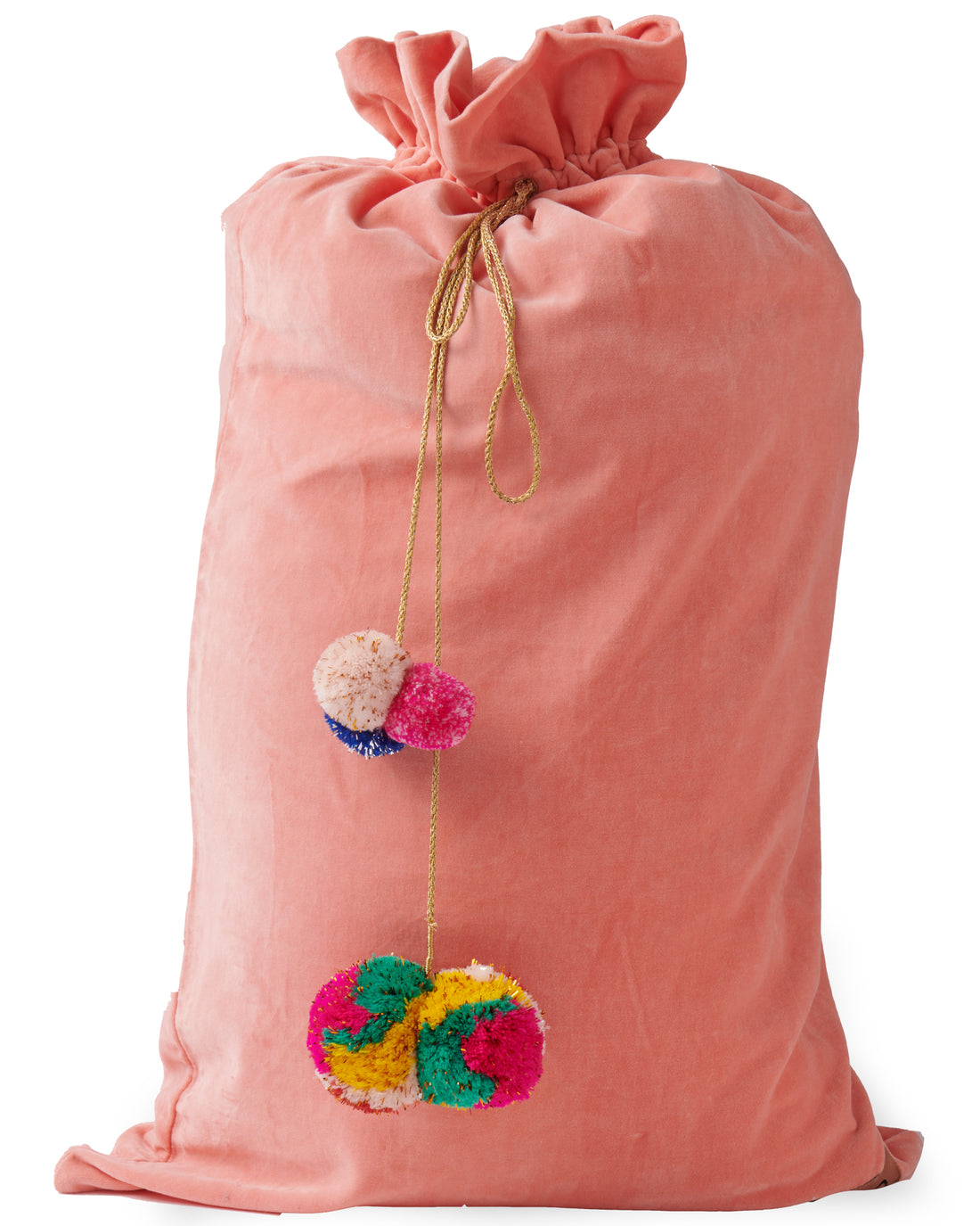 Coral Velvet Santa Sack