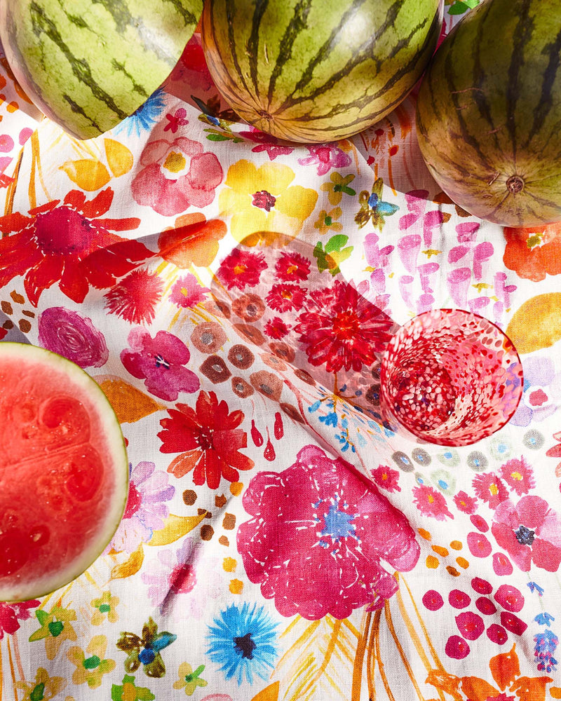 Field Of Dreams In Colour Round Linen Tablecloth