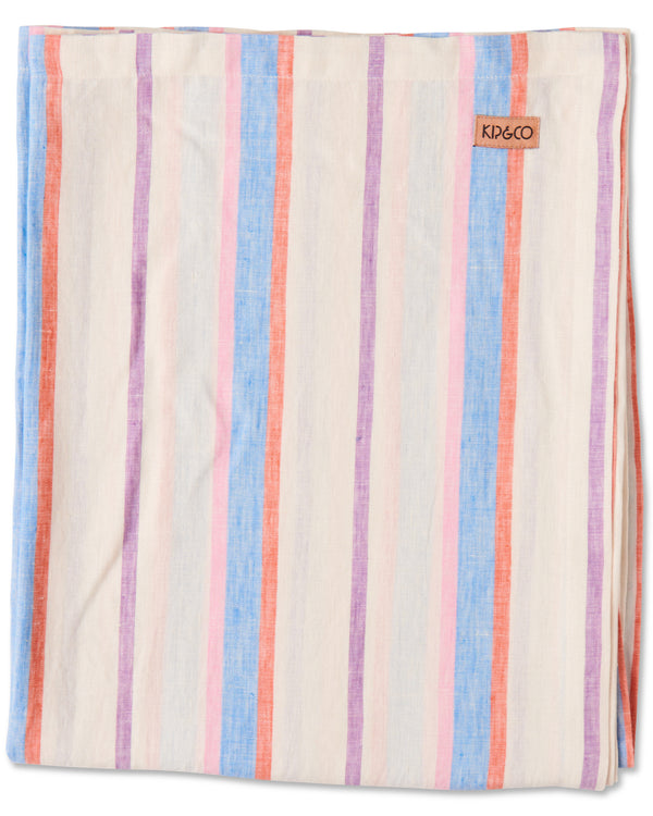 Maldives Stripe Rectangular Linen Tablecloth