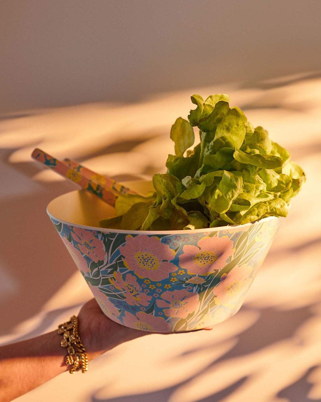 Tumbling Flowers Salad Bowl