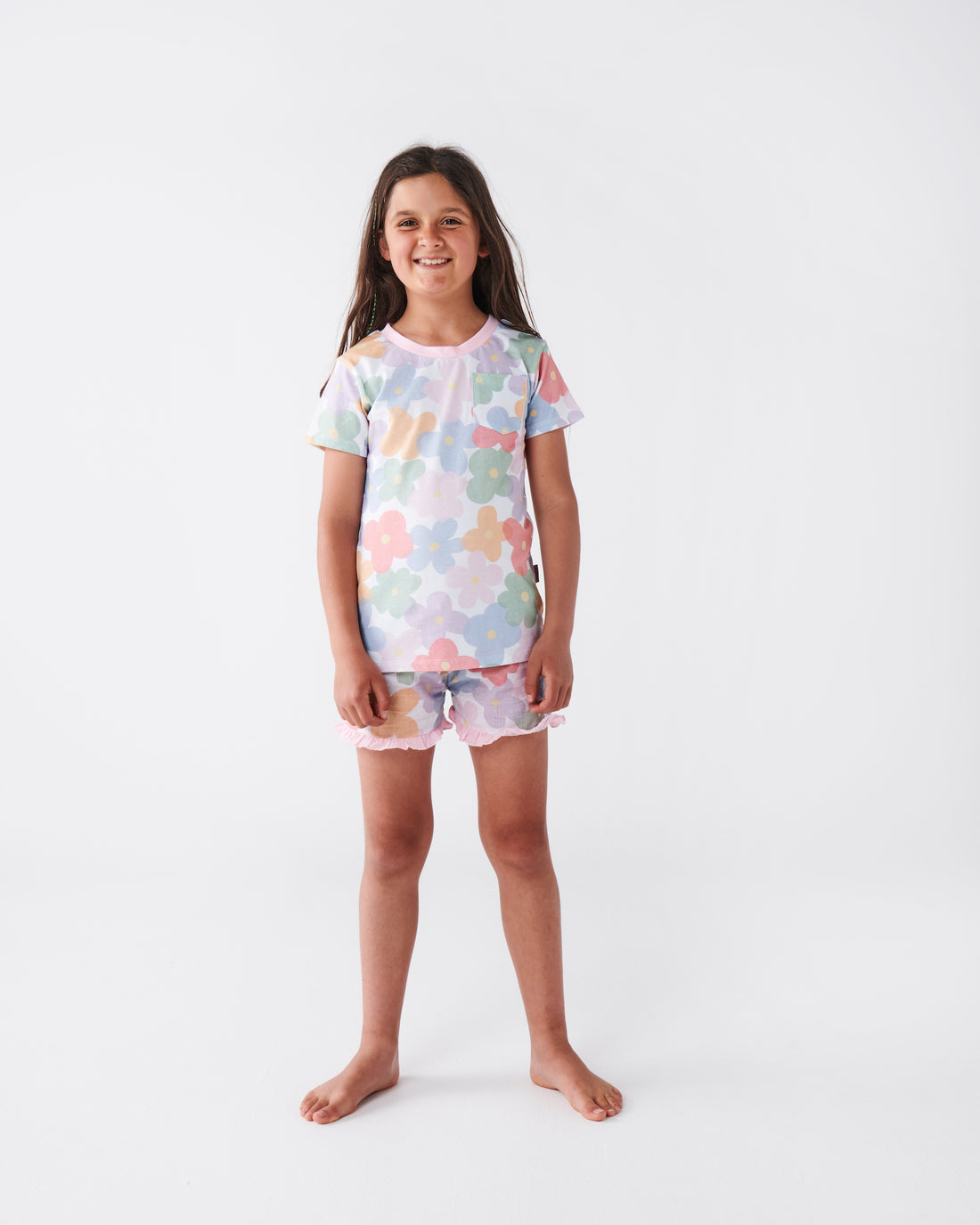 Paper Daisy Organic Cotton Short Sleeve Tee & Frill Short Pyjama Set