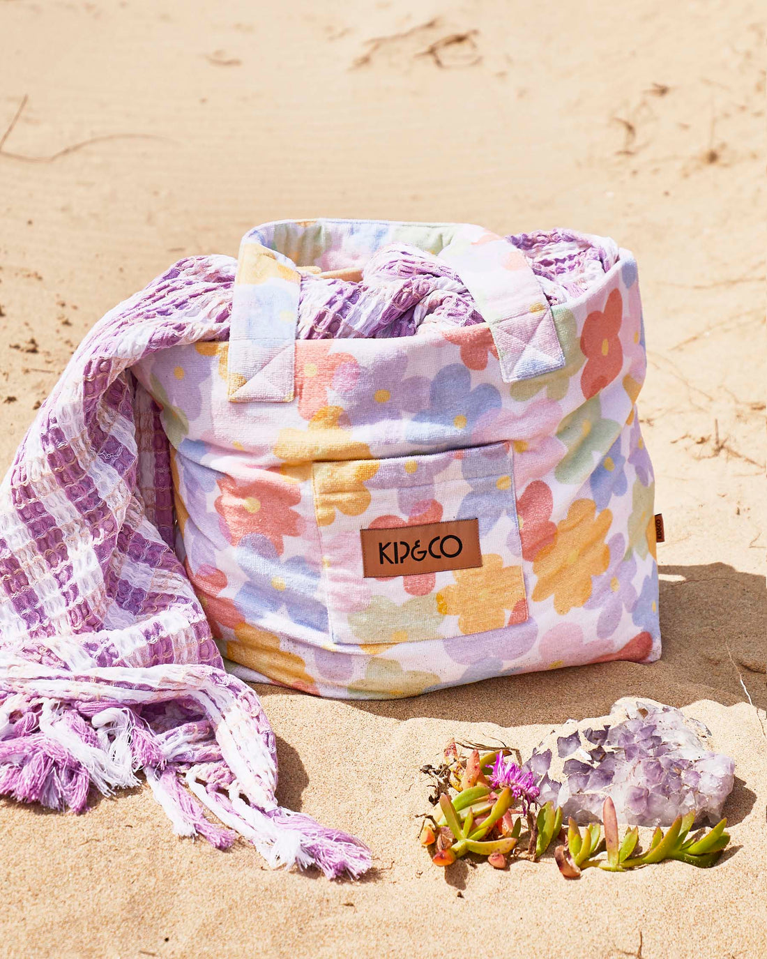 Paper Daisy Terry Beach Bag