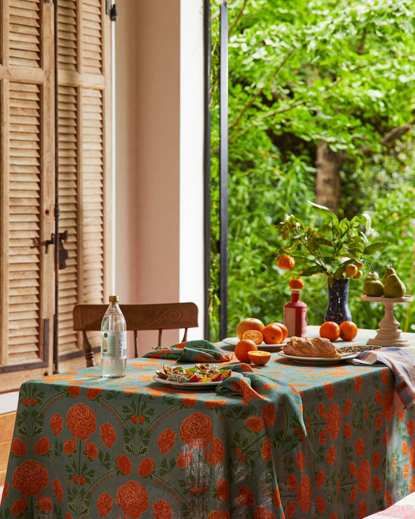 Perfect Posie Linen Tablecloth