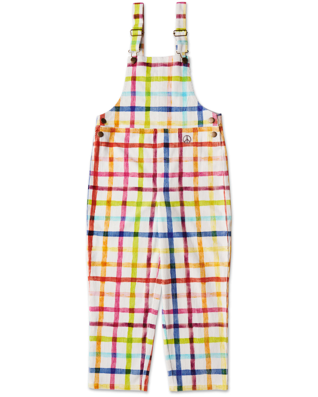 Picnic Check Corduroy Overalls