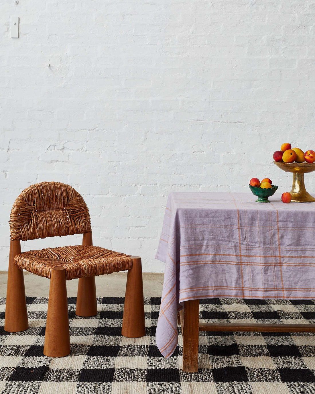 Santa Monica Tartan Linen Tablecloth