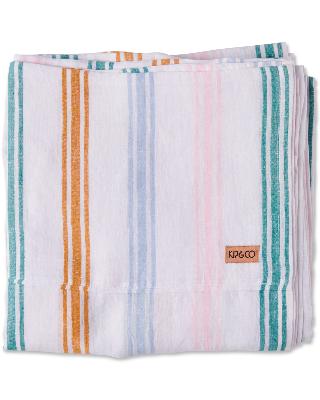 Siesta Stripe Linen Flat Sheet