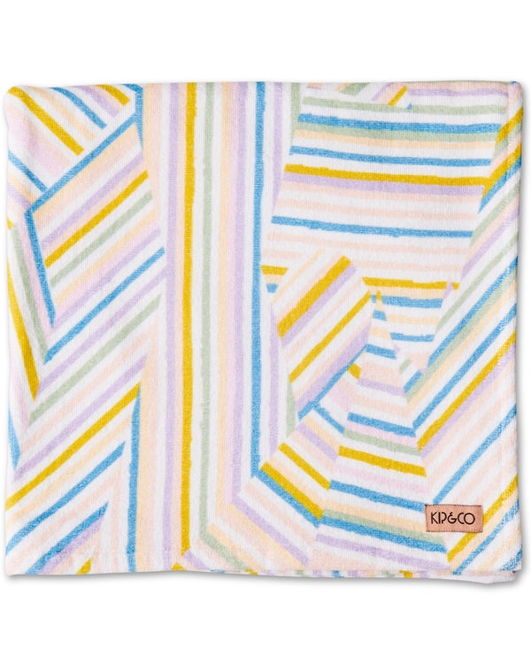Stripes of Paros Printed Terry Bath Sheet / Beach Towel
