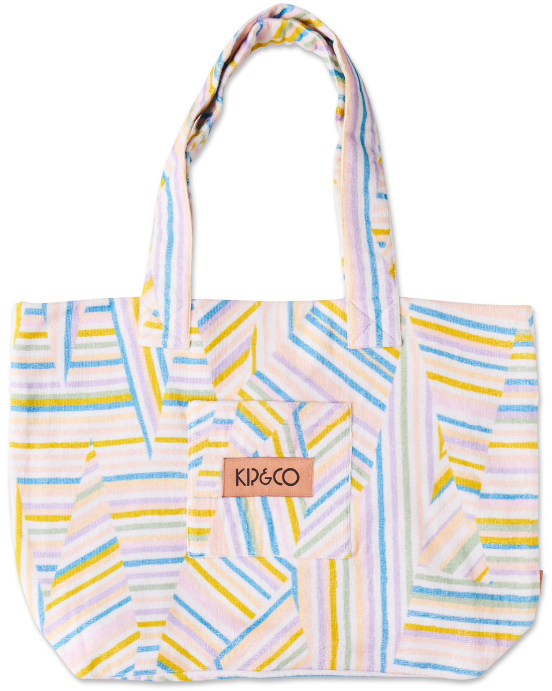 Stripes of Paros Terry Beach Bag