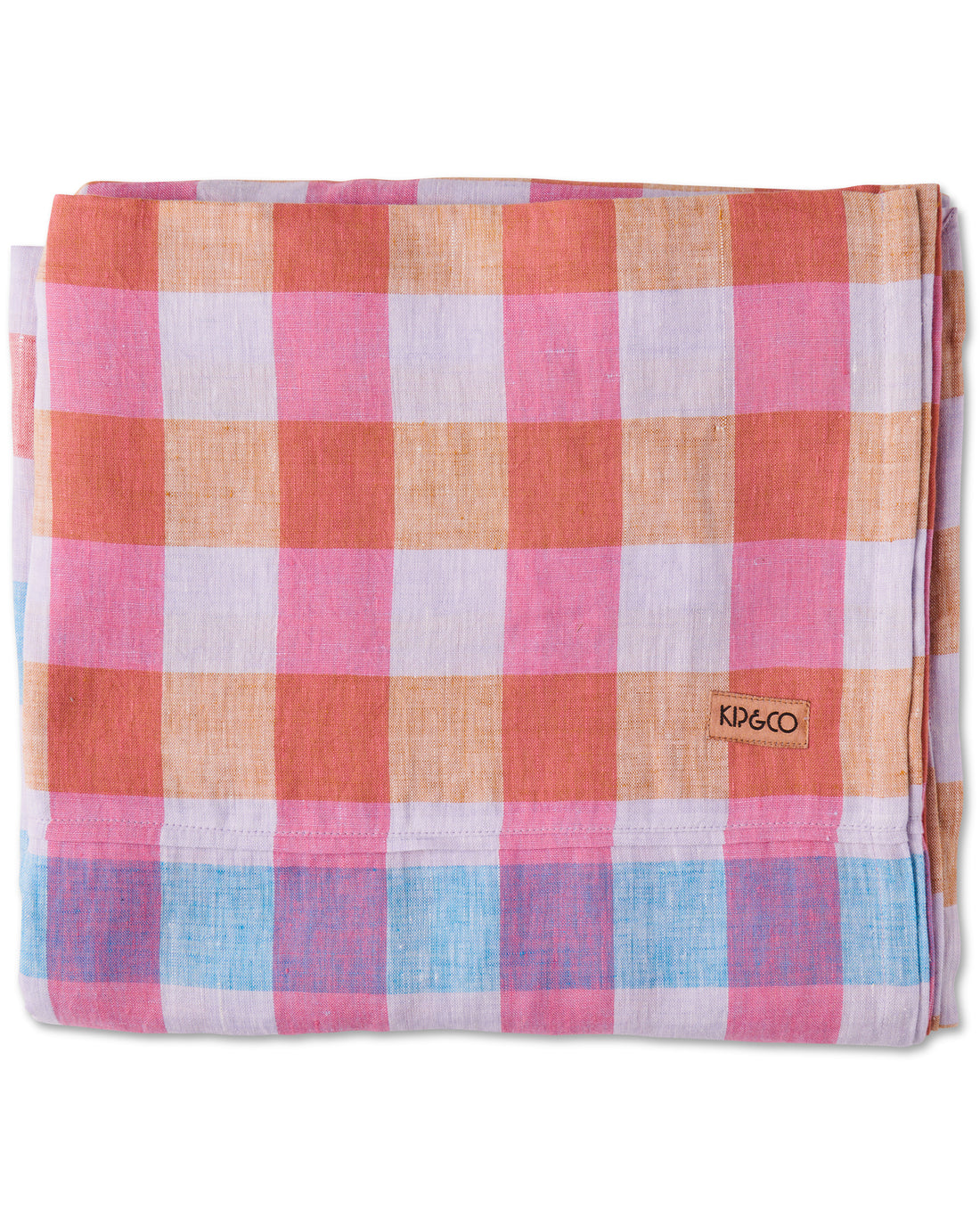 Summer Check Linen Flat Sheet