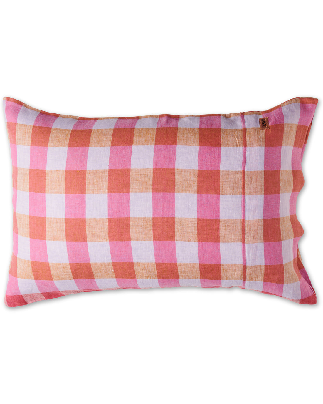 Summer Check Linen Pillowcases