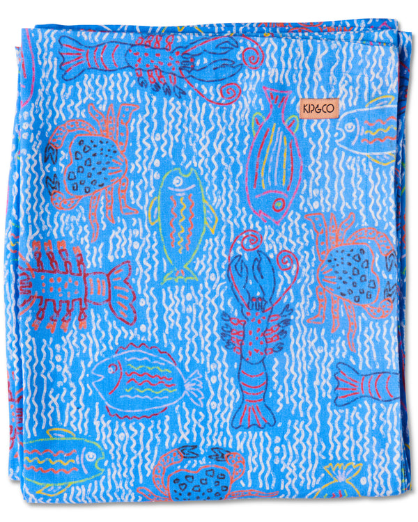 The Deep Blue Linen Tablecloth