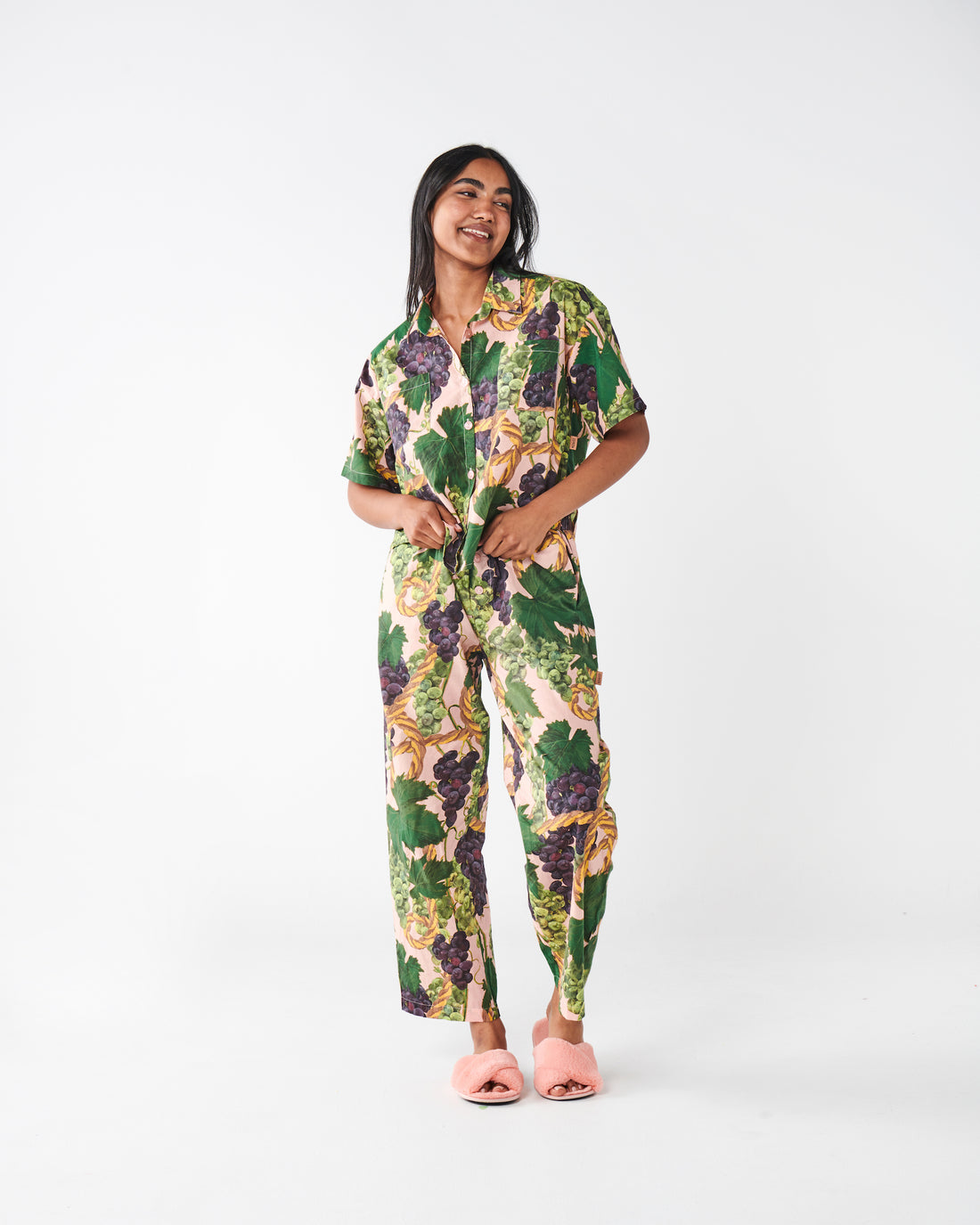 The Vine Organic Cotton Short Sleeve Shirt & Pant Pyjama Set