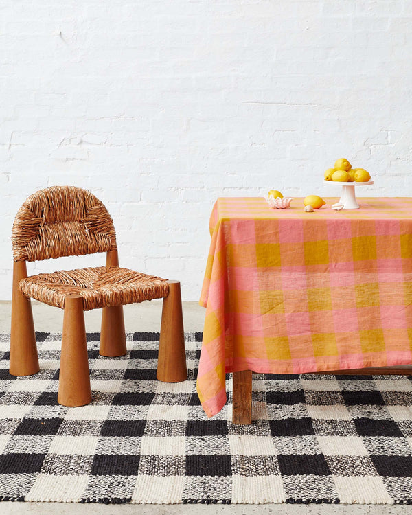 Toasted Marshmallow Round Linen Tablecloth