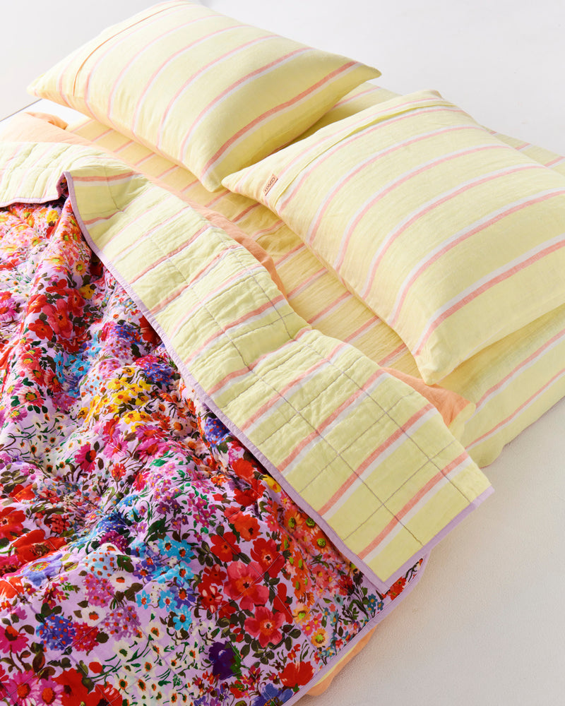 Pina Colada Stripe Linen Pillowcases