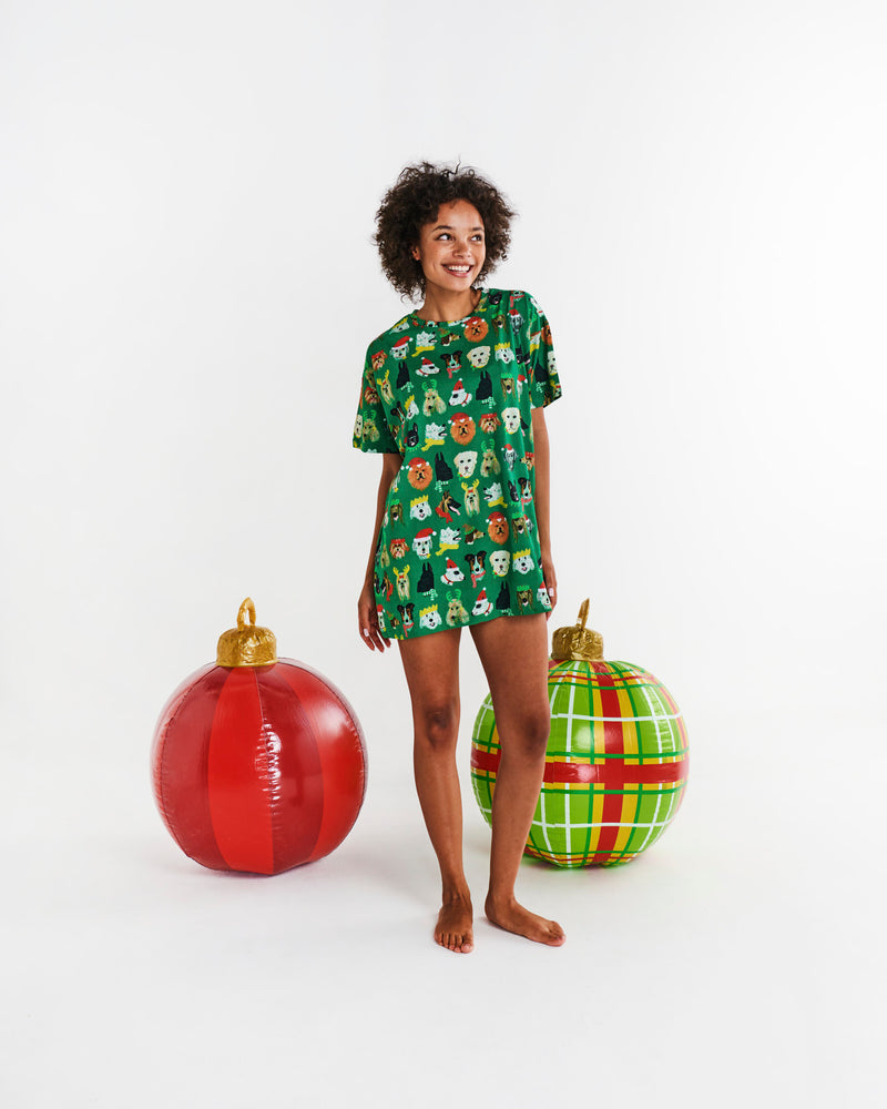 Santa's Little Helper Organic Cotton Oversize T-shirt Nightie