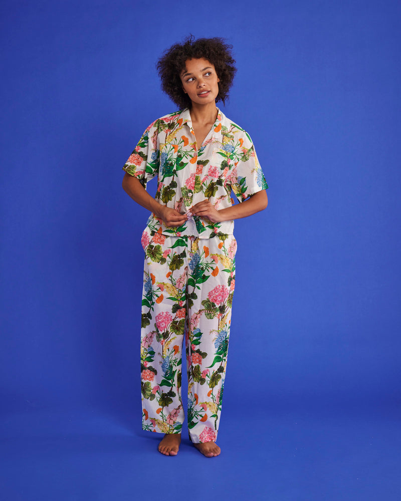 Bouquet Beauty Organic Cotton Short Sleeve Shirt & Pant Pyjama Set