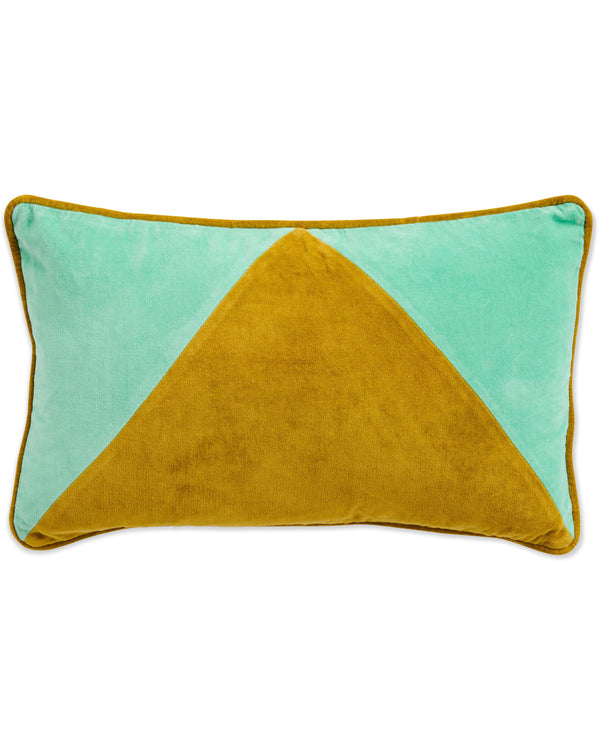 Avocado Angles Velvet Rectangle Cushion