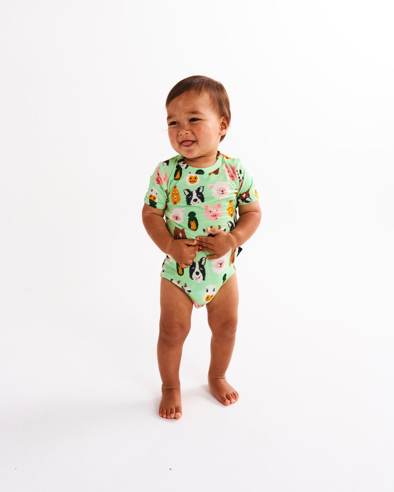 Farm Friends Organic Short Sleeve Romper