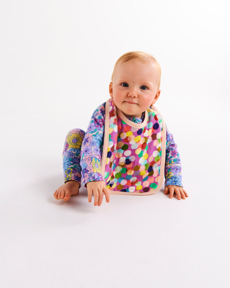 Confetti Pink Organic Cotton Bib