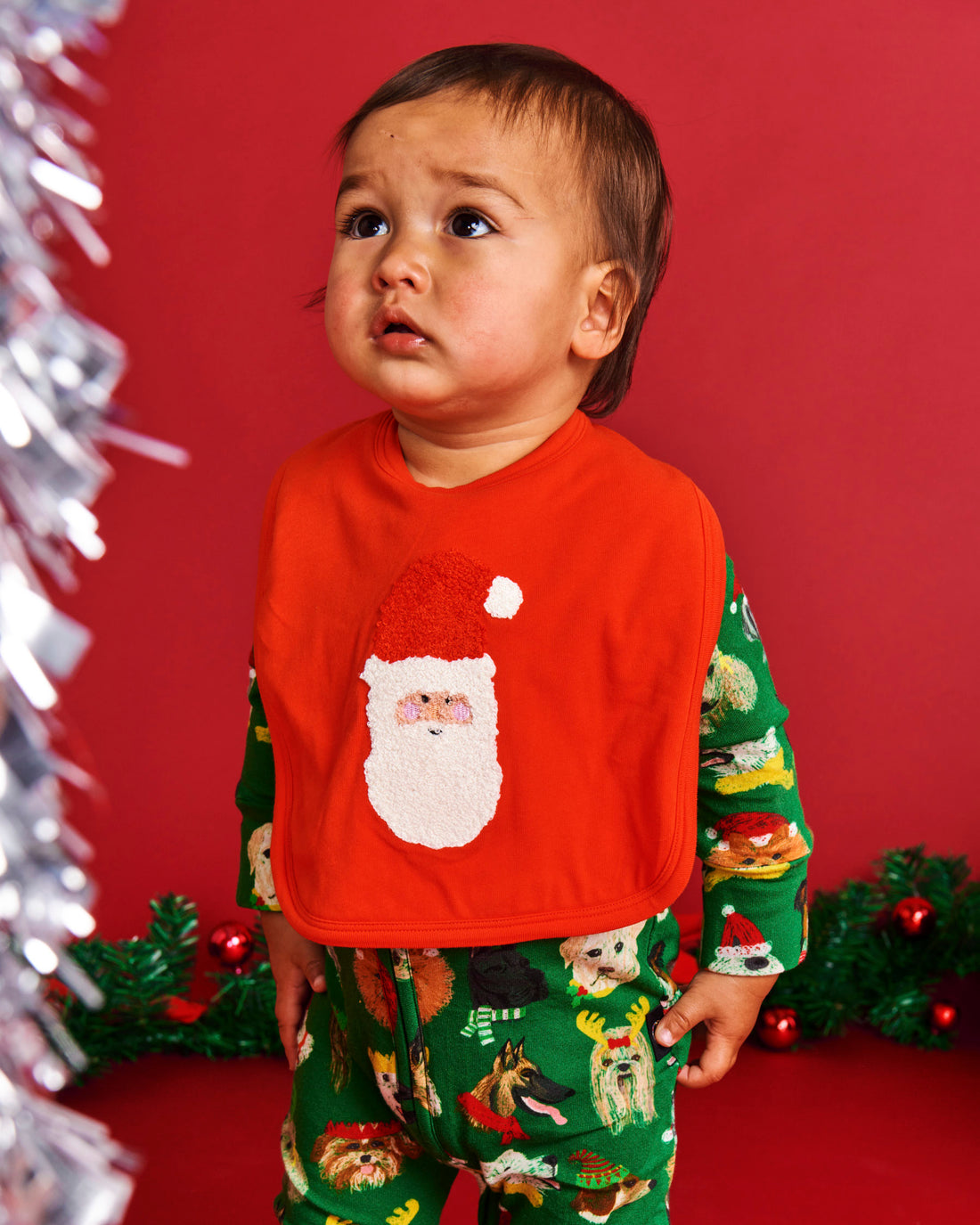 HoHoHo Red Organic Cotton Bib