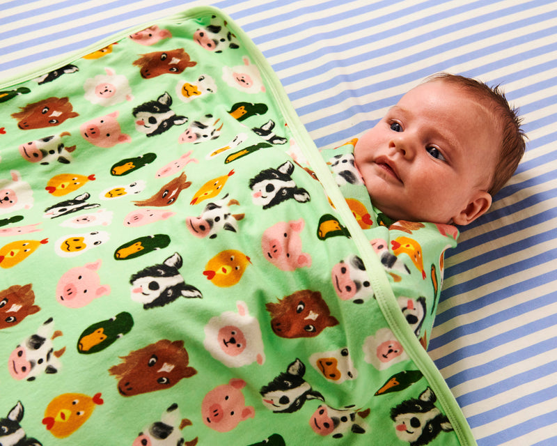 Farm Friends Organic Cotton Snuggle Blanket