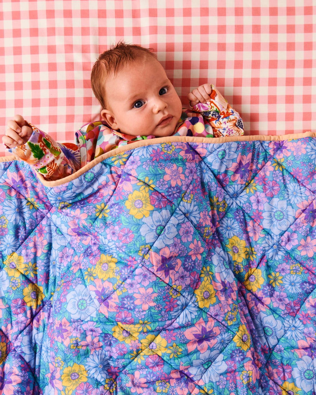 Bunch Of Fun Organic Cotton Quilted Cot Bedspread