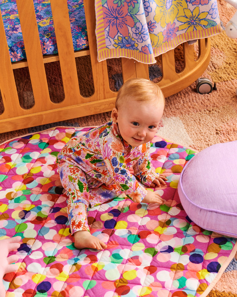 Confetti Pink Quilted Baby Play Mat