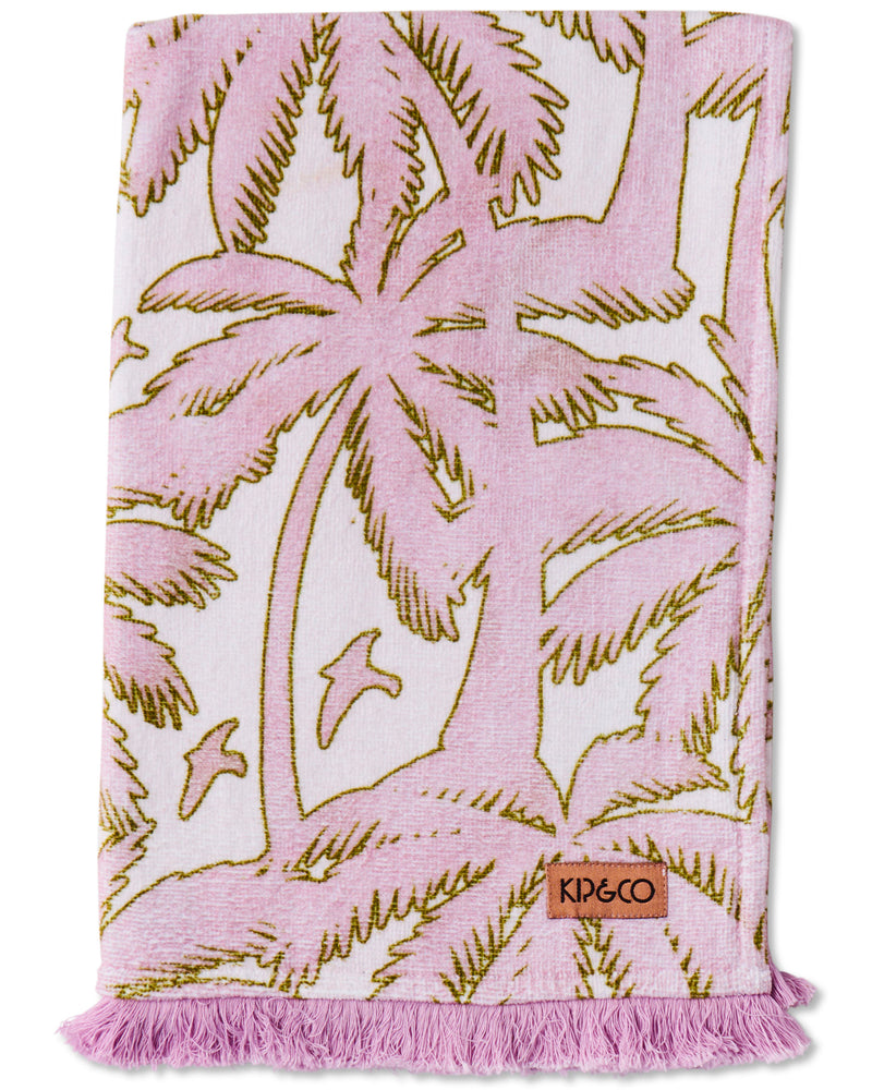 Balmy Palmy Printed Terry Hand Towel