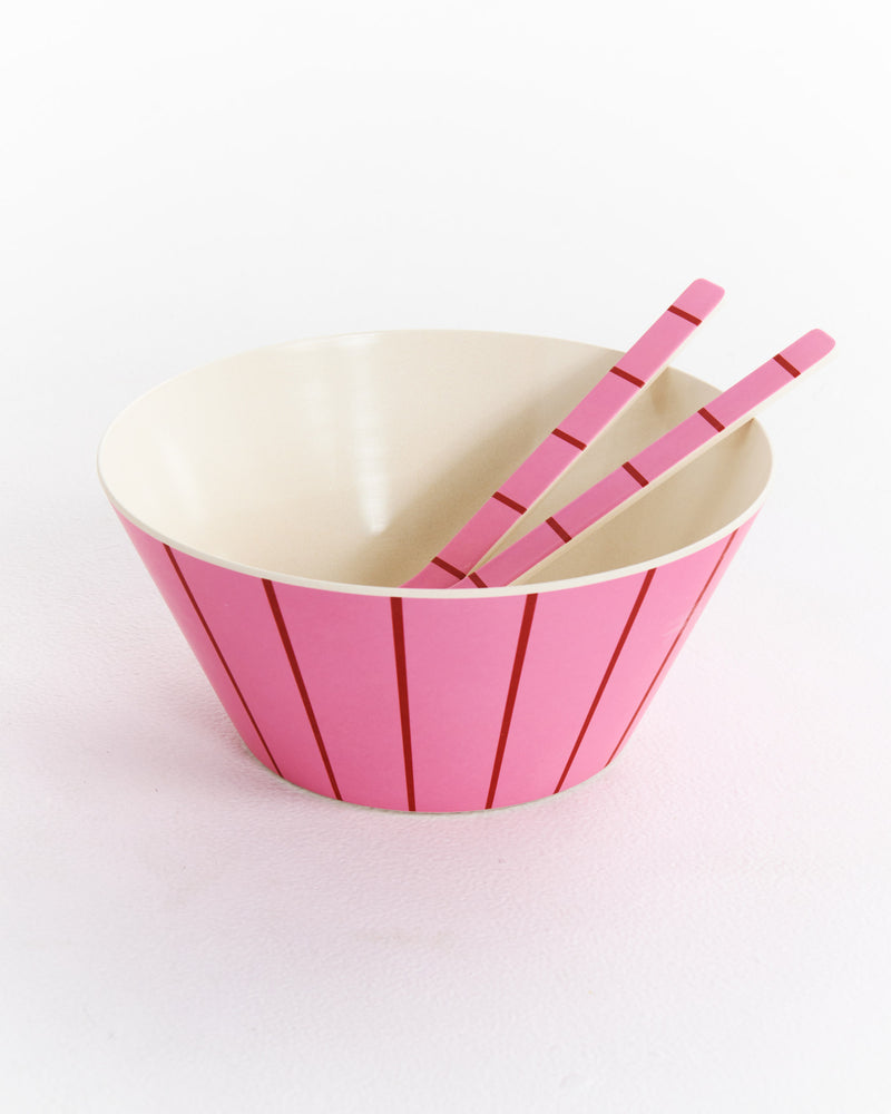 Iced Vovo Stripe Salad Bowl