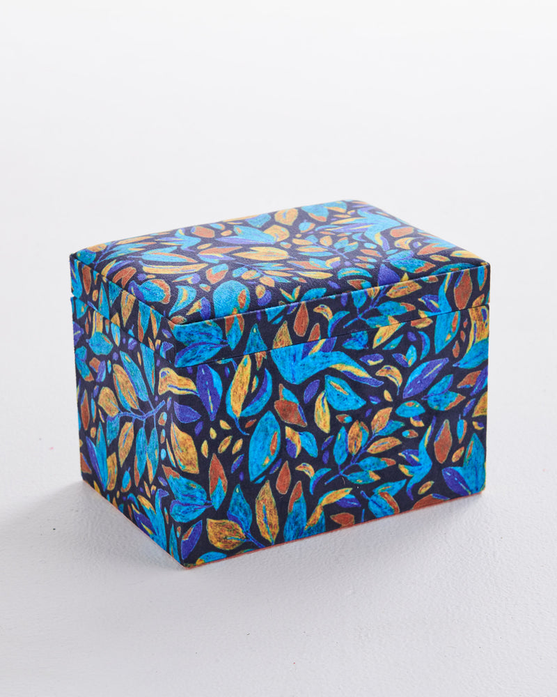 Fallen Leaves Velvet Jewellery Box Large