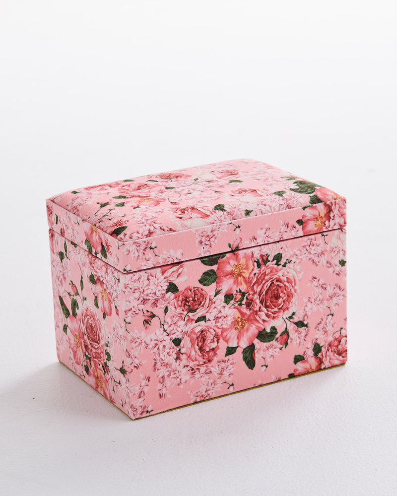 Rose Garden Velvet Jewellery Box Large