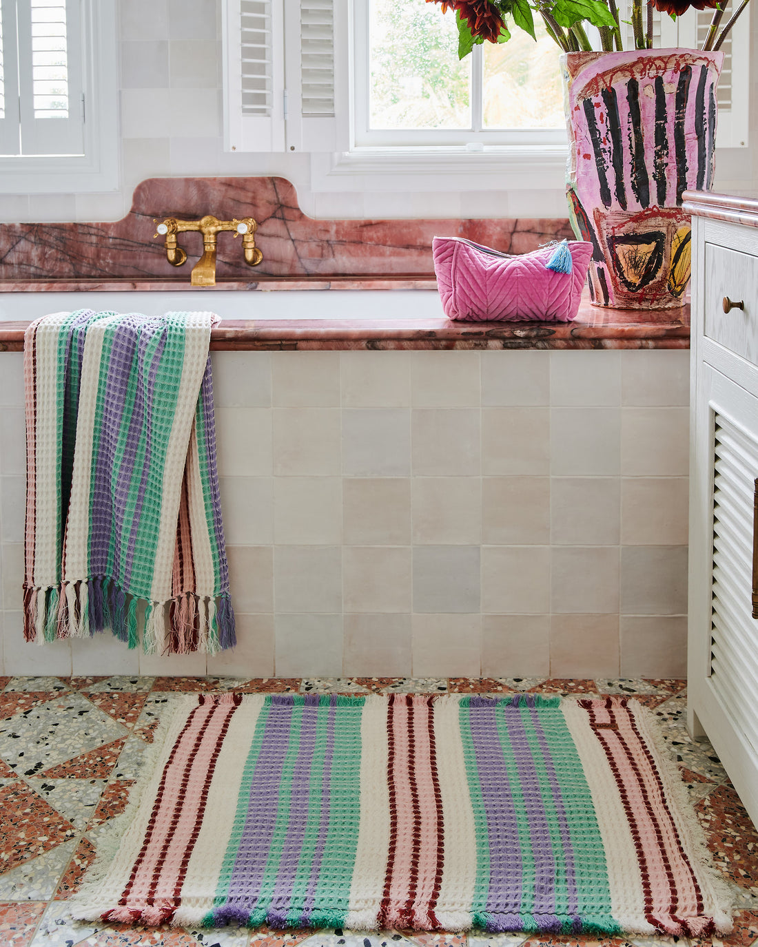 Island Delight Waffle Bath Mat