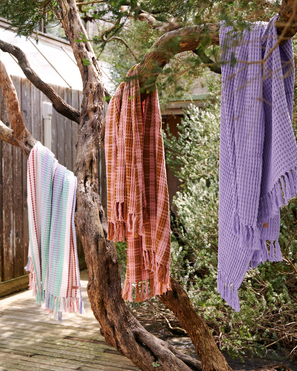 Lilac Waffle Bath Sheet / Beach Towel