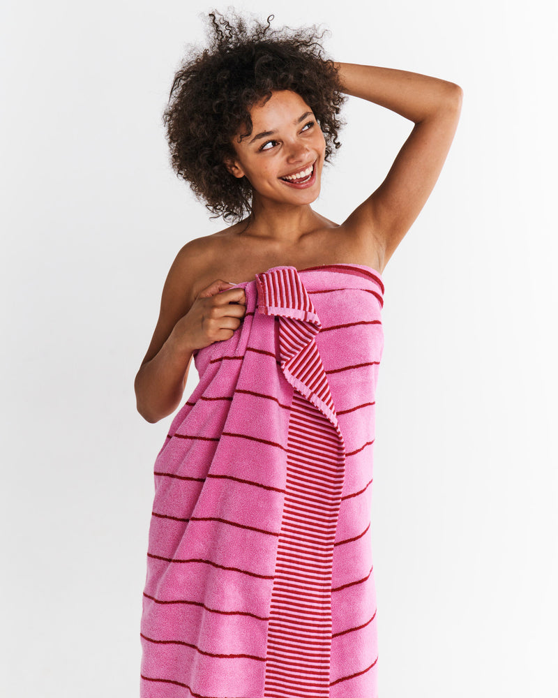 Iced Vovo Stripe Terry Bath Sheet / Beach Towel