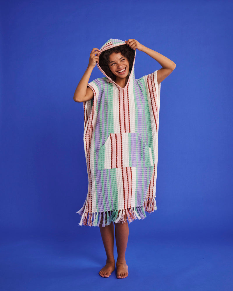 Island Delight Adult Waffle Poncho