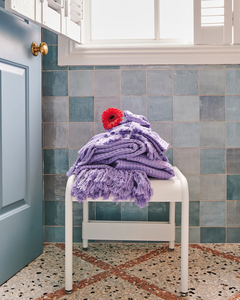 Lilac Waffle Bath Mat