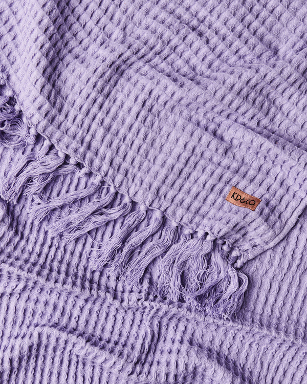 Lilac Waffle Bath Towel