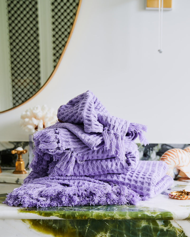 Lilac Waffle Hand Towel