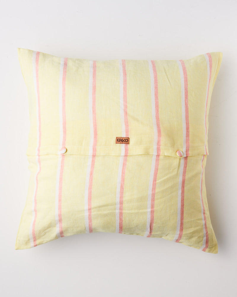 Pina Colada Stripe Linen European Pillowcases