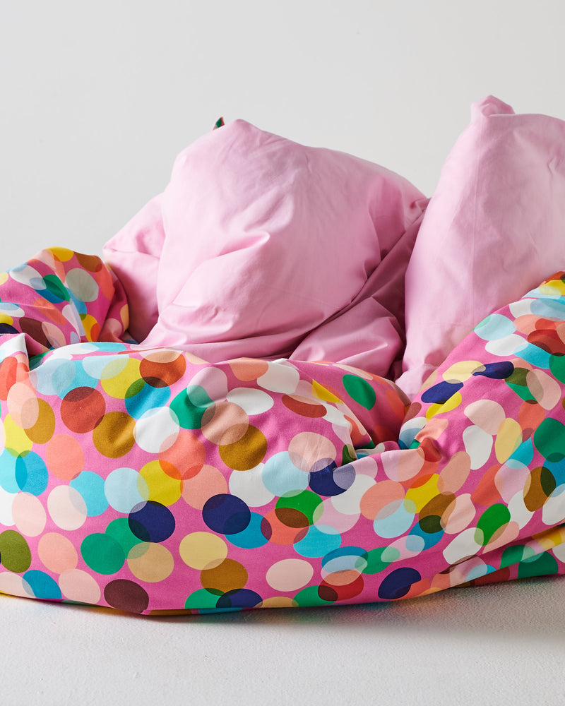 Confetti Pink Organic Cotton Quilt Cover (US)